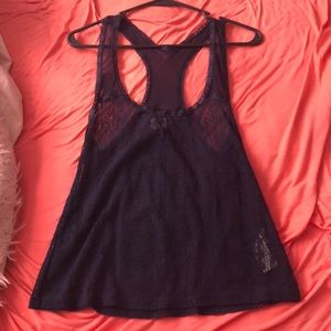 navy blue hollister tank top